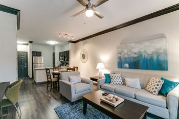 Hardwood flooring in kitchen and living areas